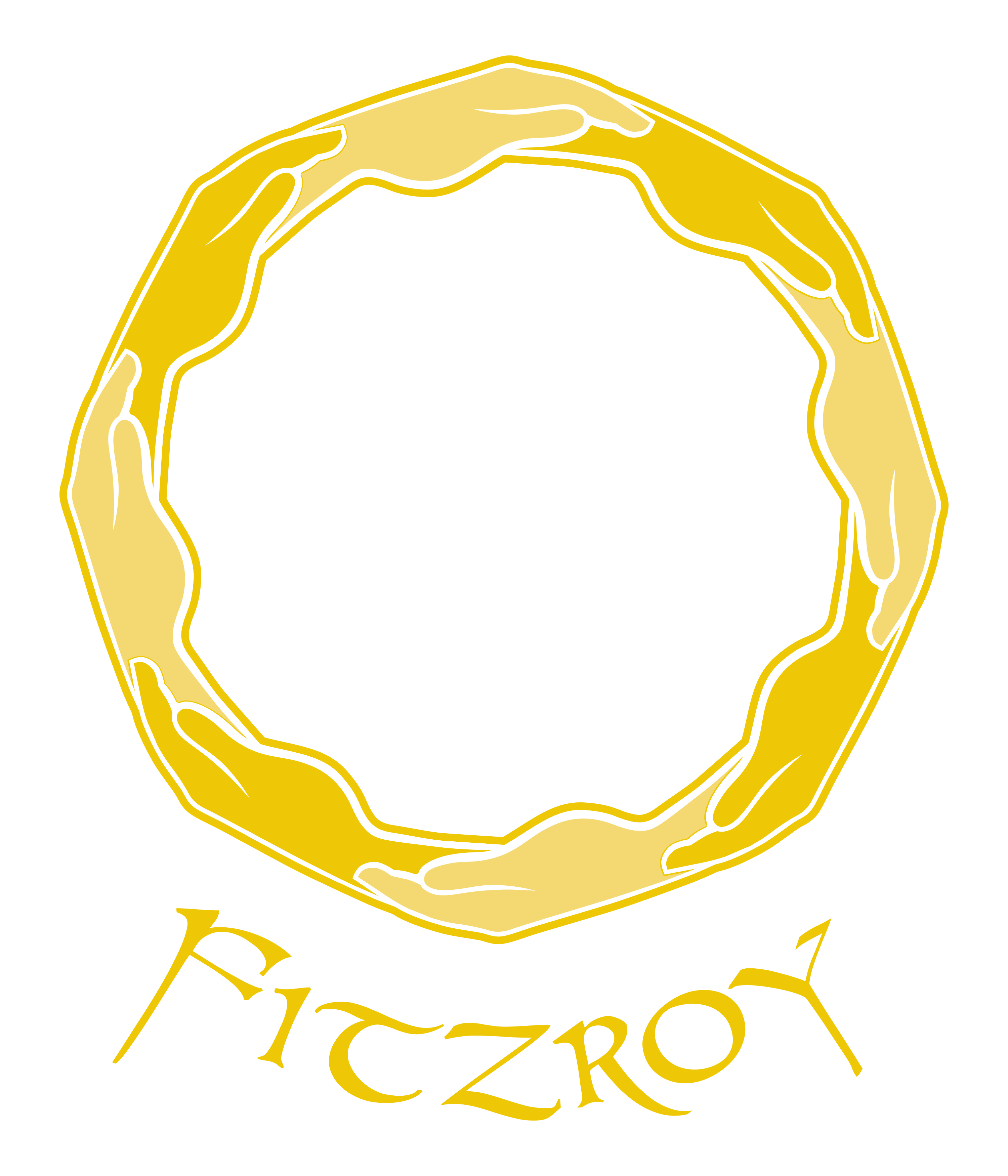 Ficzroy logo featuring a circular ring of stylised hands